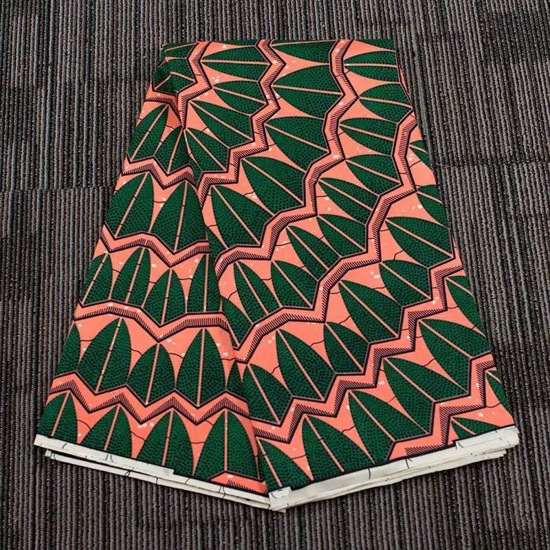 Африканская восковая ткань с принтом в виде листьев, сделай сам, швейный материал, из Анкары и Нигерии, настоящая голландская восковая ткань для платья, подушка, скатерть