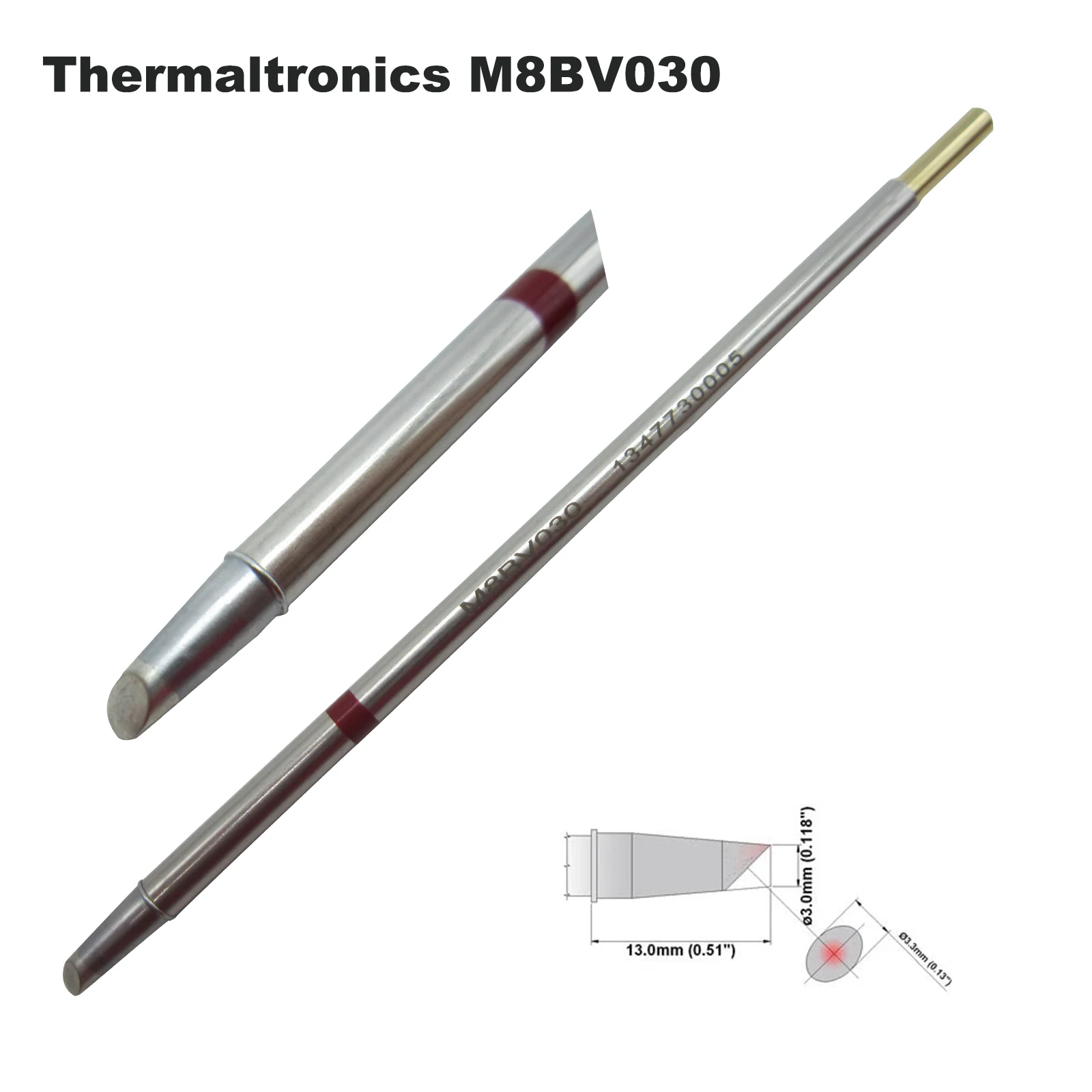 ThermaltronicsM8BV030Bevel45deg300mmOriginalSolderingTipforTMT