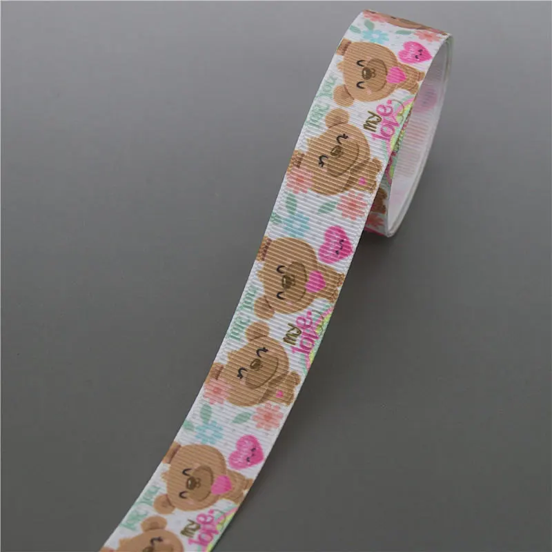 10295 DHK 10 ярдов Мультяшные животные напечатанный Grosgrain ленточный аксессуар Hairbow головной убор украшение «сделай сам» оптом OEM B1868 - Цвет: 10295