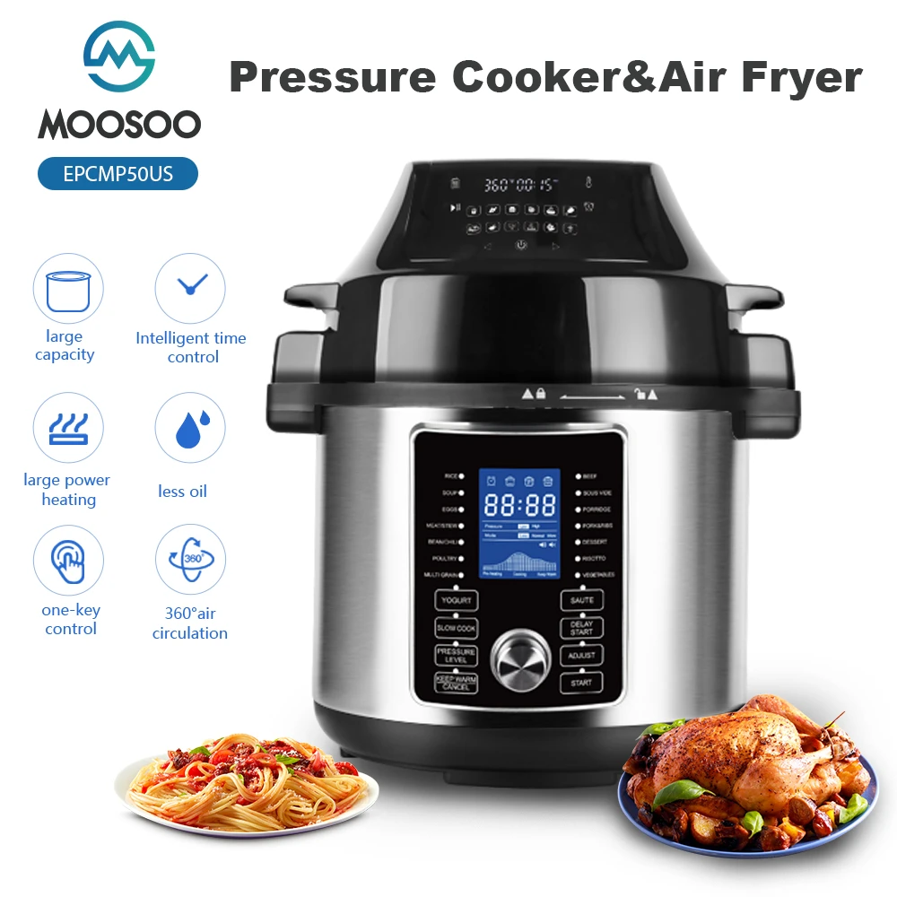 Moosoo Mp50 Electric Pressure Cooker & Air Fryer Household Multi
