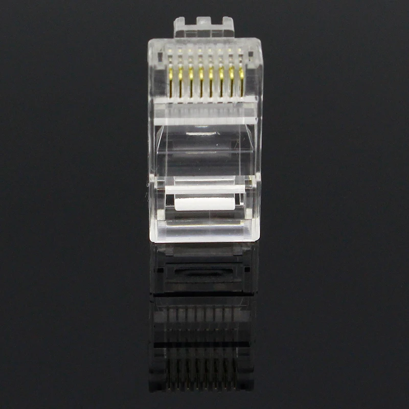 크리스탈 헤드 모듈러 플러그 금도금 네트워크 커넥터, 100PCs, RJ45, CAT5, CAT5E, 신제품, 무료 배송