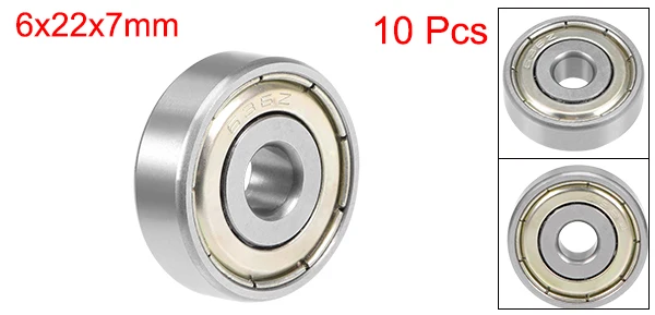 uxcell 1-20pcs 6mm I.D. Miniature Ball Bearings 6x19x6mm 8x16x5mm 6x19x6mm 6x22x7mm 606z 626z 636z 696z