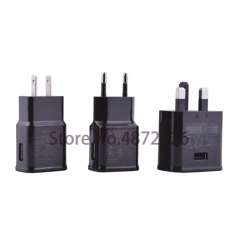 300 шт./лот настенный адаптер USB зарядное устройство EU US UK 5V 2A Быстрая зарядка дорожное зарядное устройство для samsung S6 S7 Edge Черный
