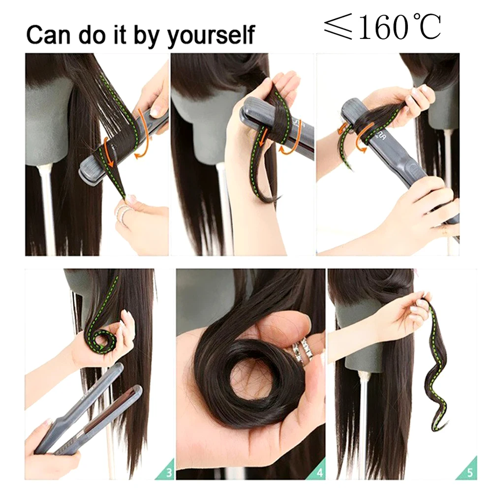 Xnaira Synthetic Fake Hair Pieces Afro Long Straight Drawstring Ponytail  Hair Bun Pony Tail Clip in Hair Ponytail Extensions