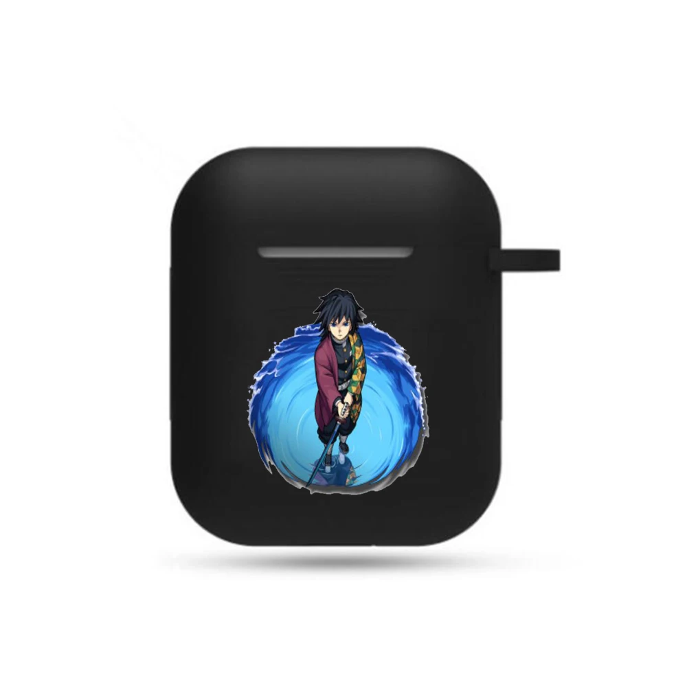 

anime Demon Slayer Earphone Case Props Unisex cartoon Airpods Bluetooth Earphone case Protective Headset Cover Headphone Case