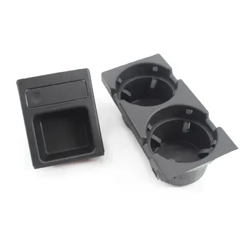 

Car Water Cup Drink Holder Double Hole Vehicle Front Center Console Storage Box Coin For BMW E46 3 Series 1999-2006