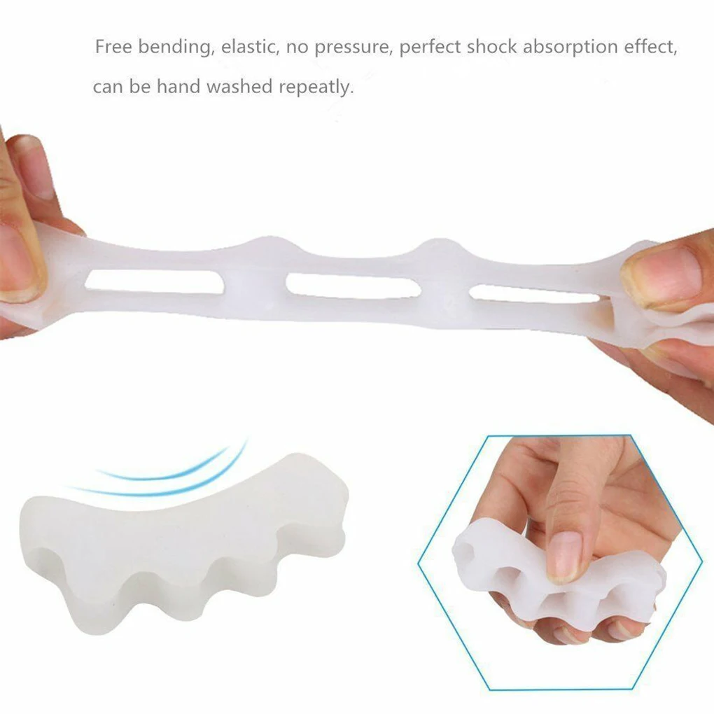 Silicone Toe Separator Correction Hallux Valgus Corrector Orthopedic Hammer Separator Straightener Spreader Foot Care Tool 2PCS