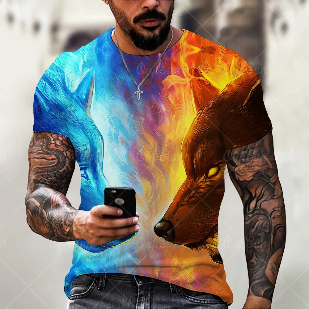 3D printing Lion Men T-Shirt Fashion O-Neck Casual Trend Short Sleeve Oversized T-Shirt Selling Punk Streetwear All-Match Tops 3D printing Lion Men T-Shirt Fashion O-Neck Casual Trend Short Sleeve Oversized T-Shirt Selling Punk Streetwear All-Match Tops
