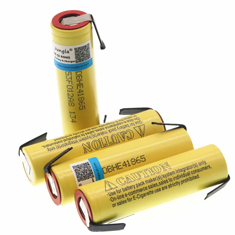 HE4 2500mAh литий-ионный аккумулятор 18650 3,7 V Аккумуляторные батареи Макс 20A, 35A разрядка+ никелевый лист