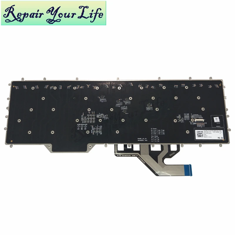 Клавиатура для ноутбука DELL Alienware M17 R2 JP Японский Белый CN-0G7KD8 DFH00 NSK-QHBBC PK132KG1B45 подсветка