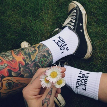

Women Sport Long Socks Cotton Letter Casual Sock Solid Hipster Unisex Crew Socks Fashion