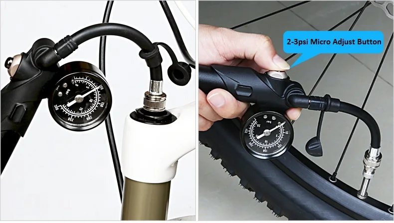 Giyo GS-41P 300psi велосипедный насос для шин Presta Schrader Bleeder MTB с фиксированным манометром, насос для шин для шоссейного велосипеда, велосипедный вилочный насос с Т-образной ручкой
