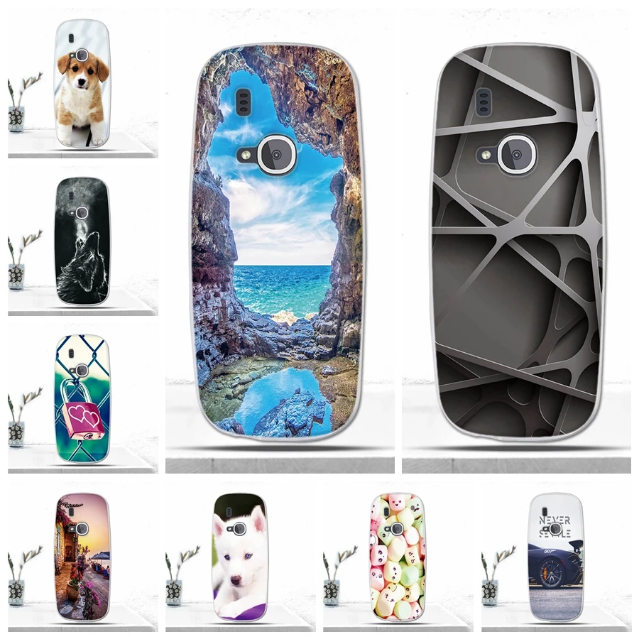 Caseroxx Borsa In Pelle Con Clip Da Cintura Per Nokia 3310 2G (2017), Custodia Con Finestra Trasparente, Nero