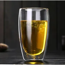 Чай, молоко, кофе, чашка с двойными стенками, стеклянная кружка, питьевая изоляция, прозрачная креативная круглая кружка, посуда для напитков, подарочное стекло
