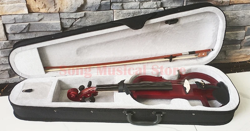 Red 4/4 Electronic Violin