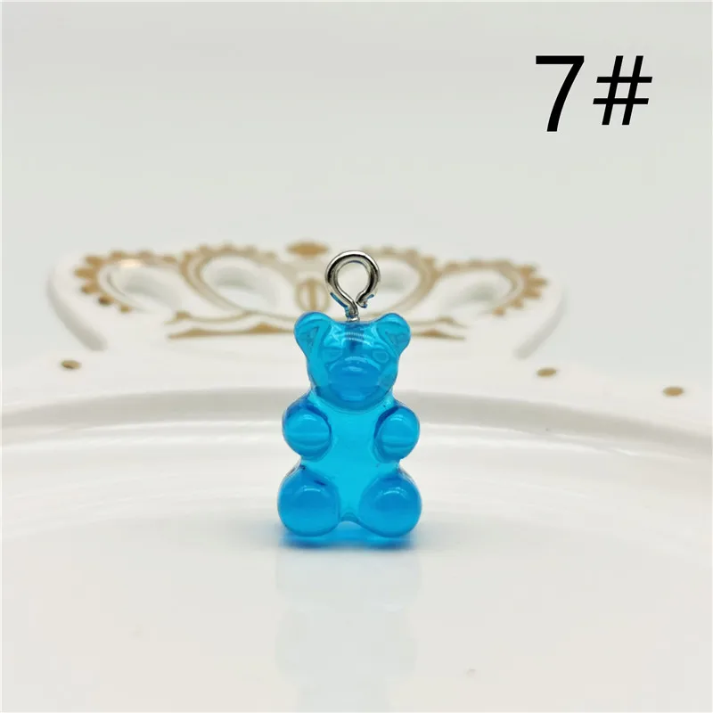 7 10pcs Новинка, 10 шт., имитация медведя, конфеты, полимерная коробка для слайма, игрушка для детей, амулеты, глина для моделирования, Набор для творчества, аксессуары, Детский пластилин, подарок - Цвет: 7 10pcs