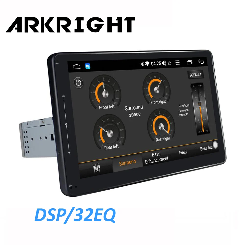 ARKRIGHT 1280*720 10 ''1 Din Android автомобильный радиоприемник 4 Гб 64 Гб 8 ядерный автомобильный радиоприемник аудио стерео Автомобильный gps навигатор Авто радио 4G SPDIF IP