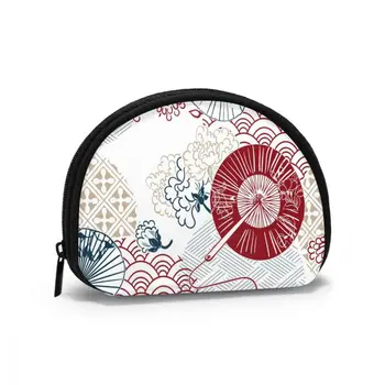 

Cosmetic Organizer Bag Japanese Red Blue Fans Flower (2) Makeup bag Fashion Women Multifunction Beauty Bag