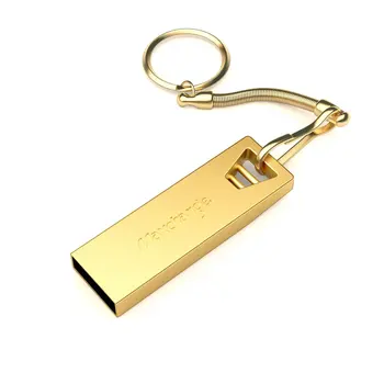 

GOLDEN Universal Metal Rectangle Pen Driver Memory Stick USB U Disk for PC Phone Tablet Computer Flash Drive