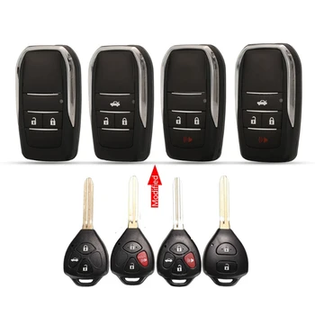 

New 3 Buttons Modified Flip Folding Remote Blank Key Shell For Toyota Corolla RAV4