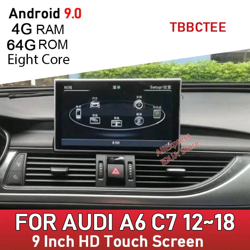 Android 9 0 8 ядер 4 + 64 ГБ Автомобильный мультимедийный плеер для Audi A6 C7 2012 ~ 2018 MMI 2G 3G RMC
