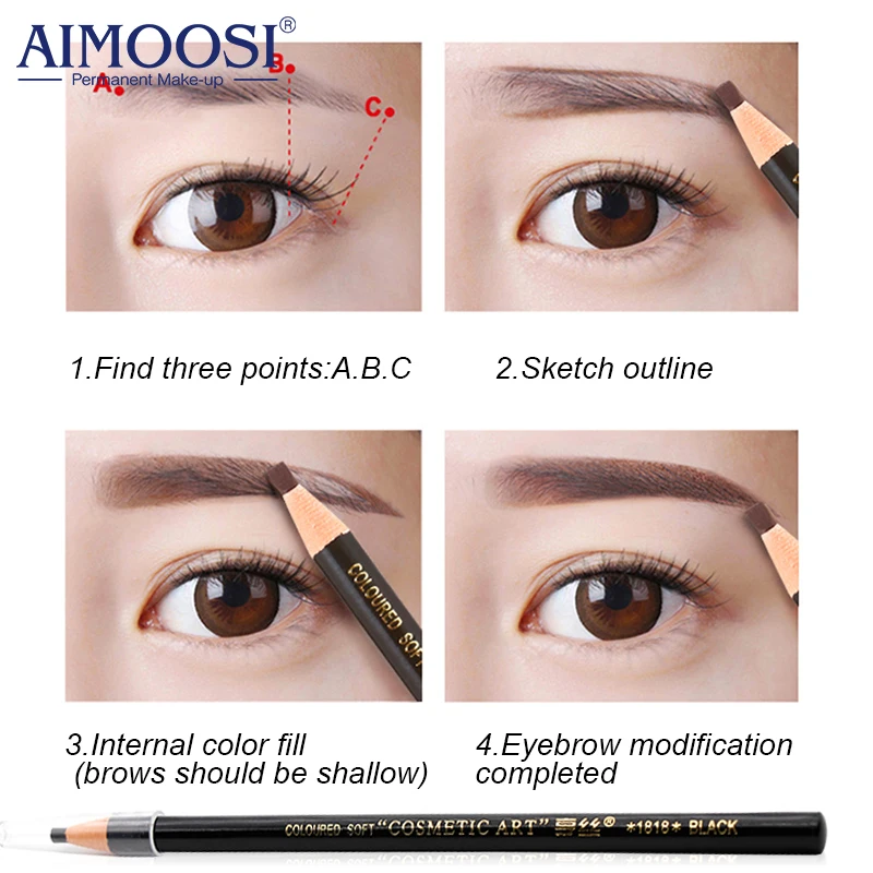 5 шт./лот микроблейдинг карандаш для бровей полуперманентный макияж тату