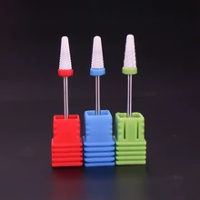 Керамический шлифовальный станок для ногтей с круглой головкой, маленький конус для педикюра, электрическая пилка для ногтей, сверло для ногтей, маникюрный аппарат