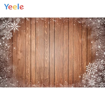 

Yeele Christmas Backdrop Snow Wood Board Newborn Baby Birthday Party Custom Photocall Photography Background For Photo Studio