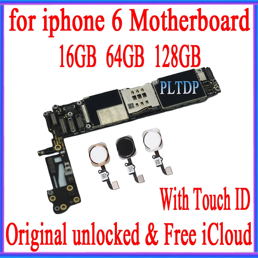 100% оригинальная логическая плата clean iCloud для iphone 6 с 16 Гб 64 128 ГБ материнская с/без
