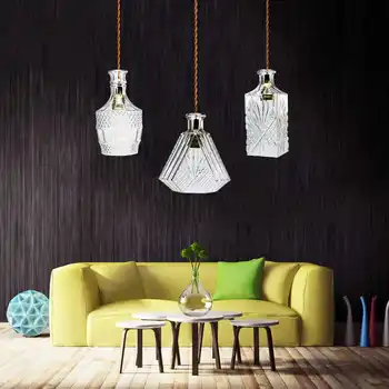 

Vintage Decanter Bottle Light Chandelier Lamp Fixture Restaurant Cafe Art Hanging Lamps Home Ceiling Decoration