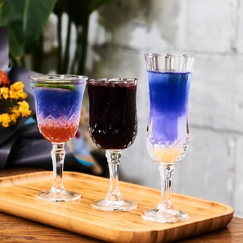 

Set of 2-150-230ml small Pattern fashion home party red wine glass cups GLA-61