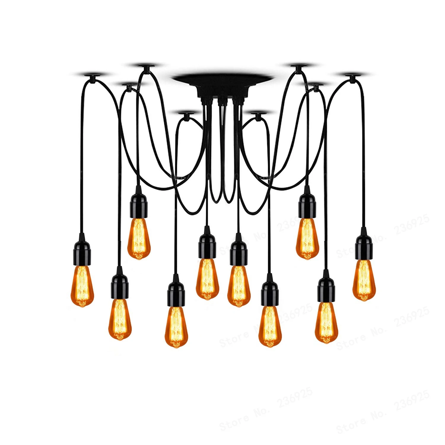 Светодиодный Ретро винтажный светильник-паук Эдисон лампа люстра чердак