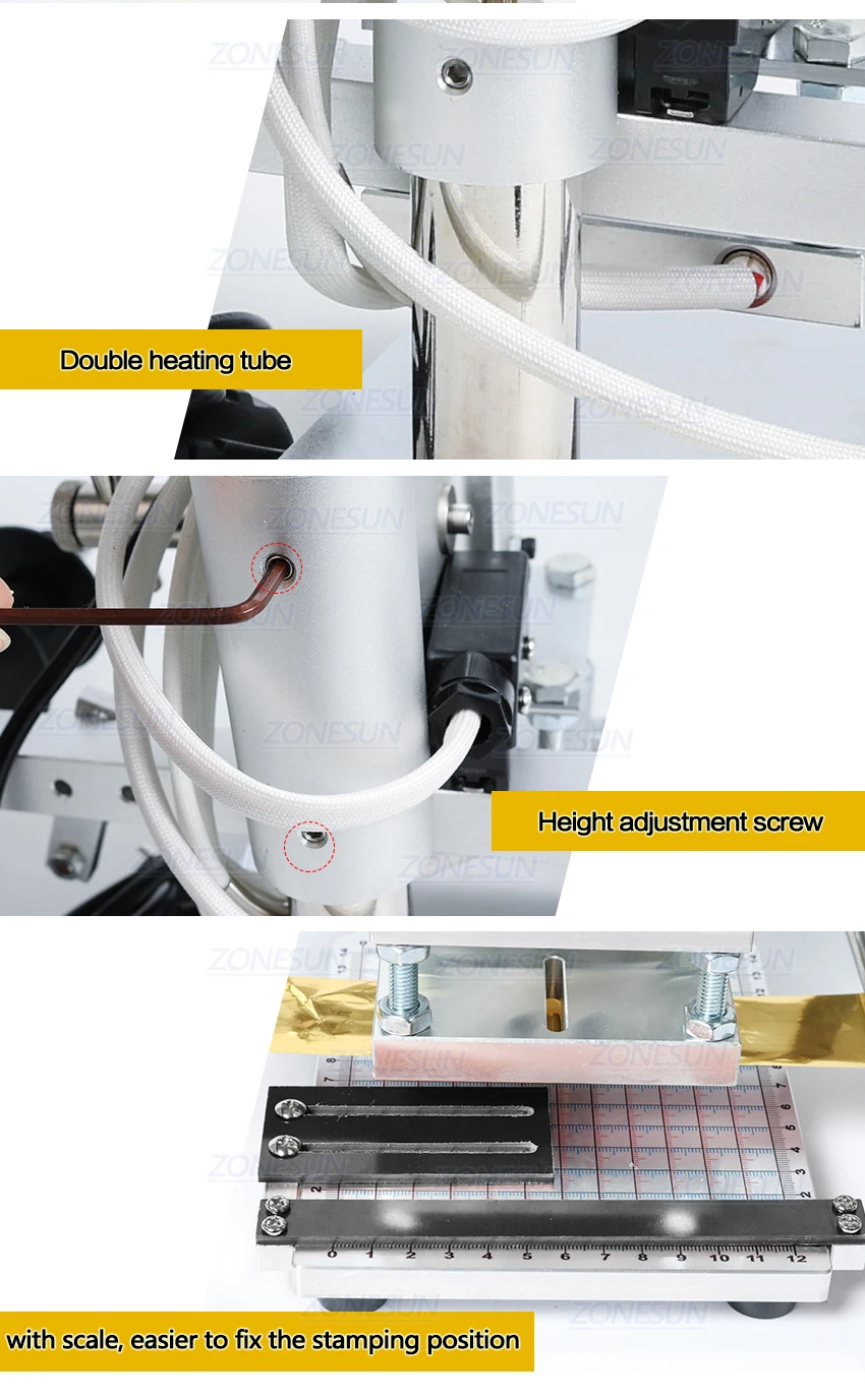 ZONESUN ZS-90A Manual Metal Hot Foil Stamping Machine