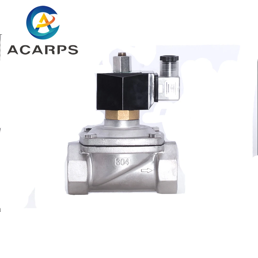 2 дюймовый электромагнитный клапан нормально разомкнутый 220v 12v 230v Нержавеющая сталь DN50 Пневматический электромагнитный клапан