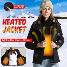 Новая модная женская Смарт термостатическая электрическая нагревательная куртка пальто утеплитель хлопок для женщин и мужчин Зимние теплые куртки пальто
