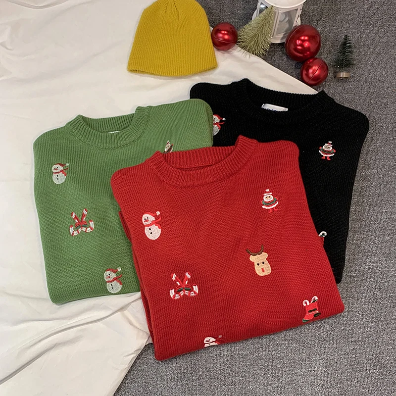 Winter Sweater Men s Warm Fashion Cartoon Casual Knitted Pullover Men Streetwear Loose Knitting Sweaters Male 5