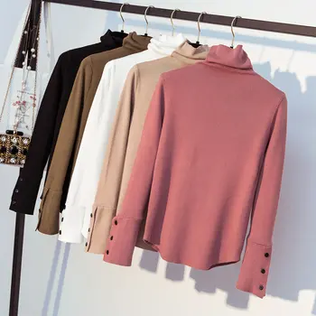 

Autumn Winter High-collar All-match Sweaters Women's Korean Long Sleeve Pull Jacket Thickened Warm Pullover Sweater Turtleneck