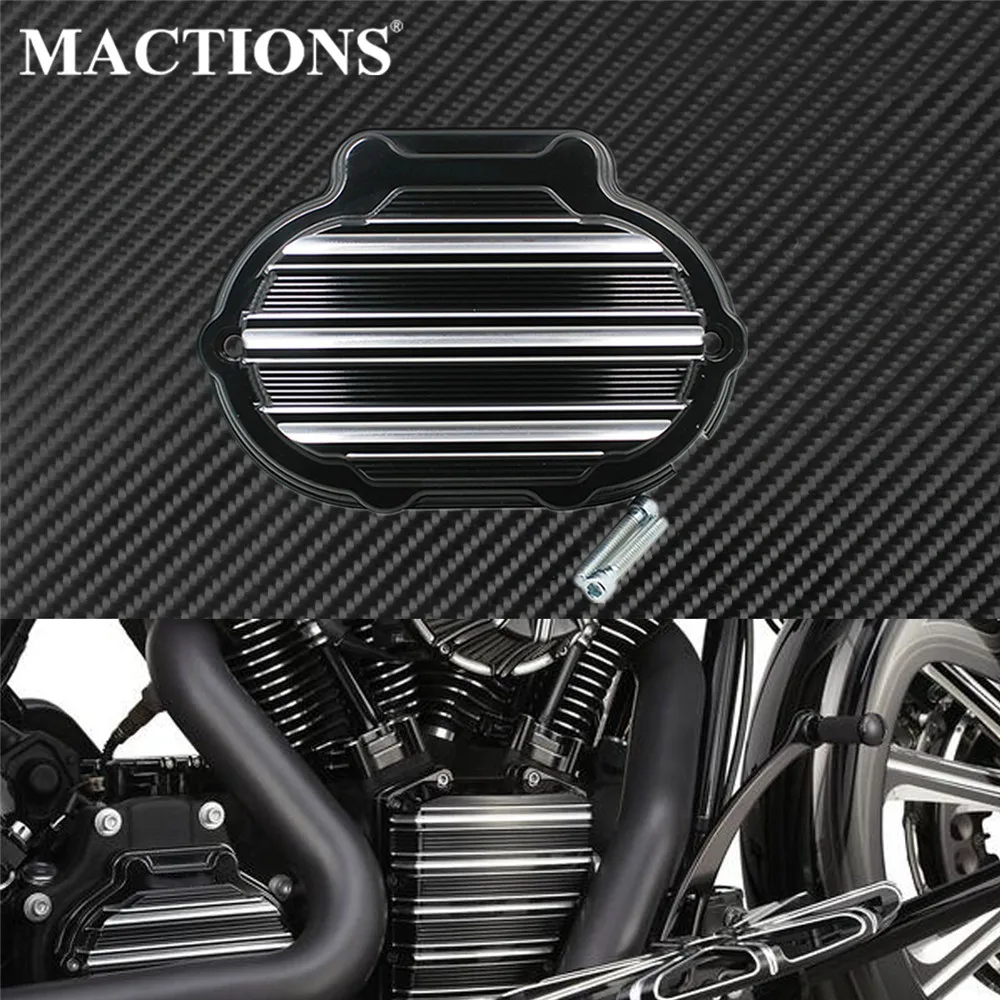 Motorcycle Transmission Side Cable Clutch Cover Black CNC Aluminum For Harley Touring Twin Cam Street Glide 14-16 Road King FLHR