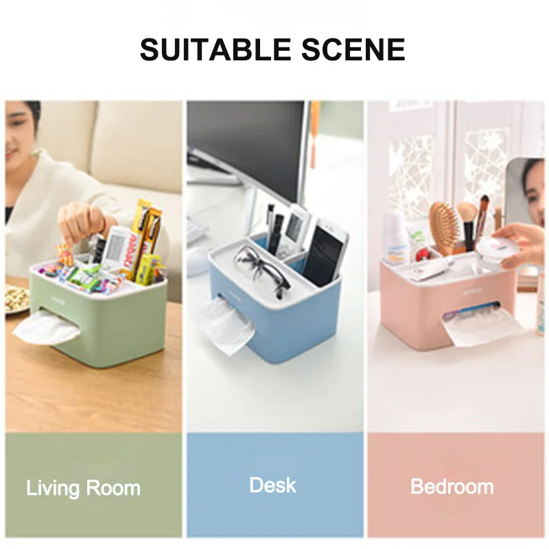  Home office storage Desk Storage Box Multi-functional Remote Control Case Cosmetic Organizer Holder