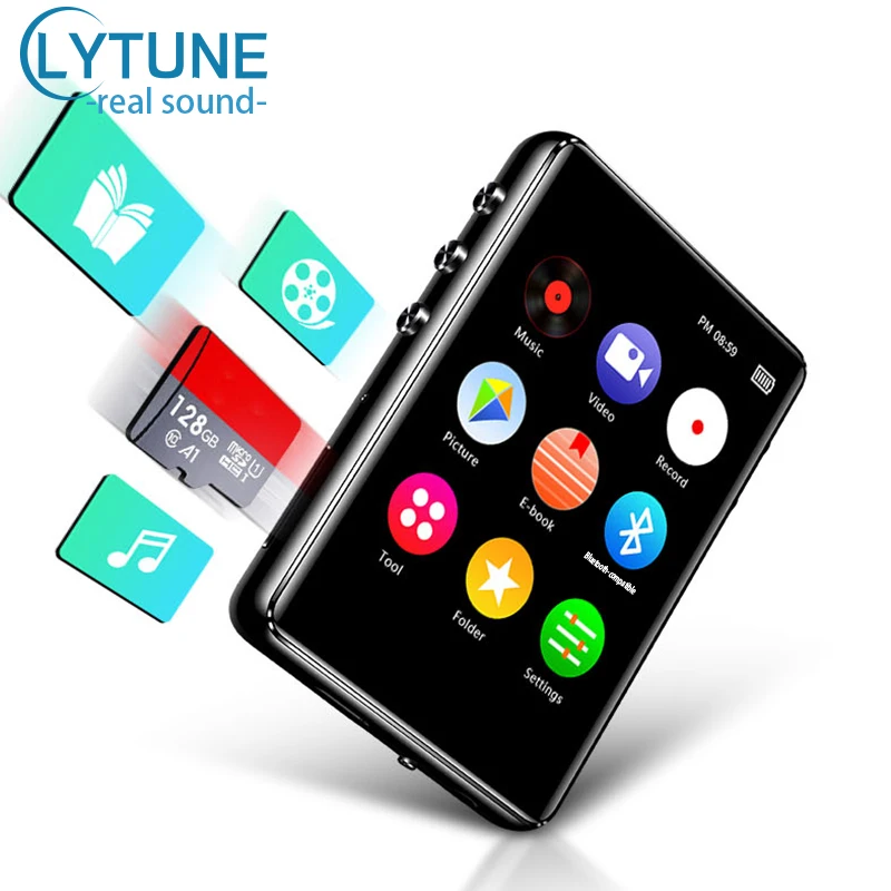 Lytune Mp3 Player Sd Card Touch Screen Music Mp4 Play Bluetooth With