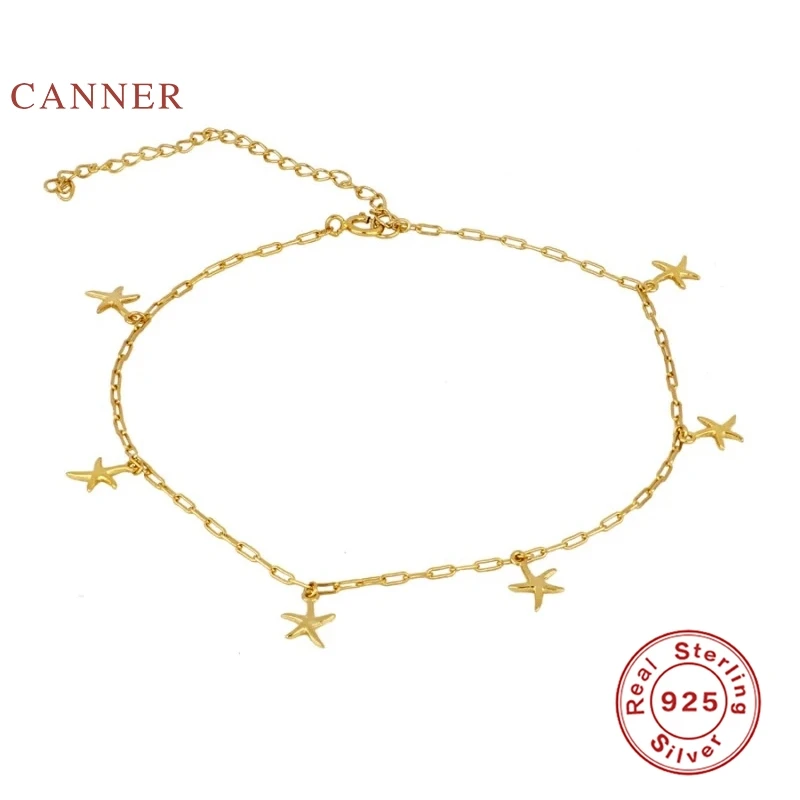 Женский ножной браслет CANNER Little Starfish из стерлингового серебра 925 пробы оптовая