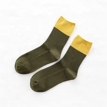 New Style Middle Stockings Cotton Comfortable Spell Color Plain White  Custom School Socks