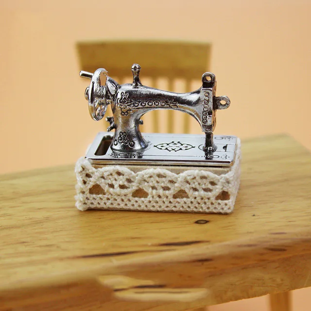 US $4.53 1/12 Dollhouse Miniature Accessories Mini Sewing Machine Set Simulation Furniture Model Toys for Do