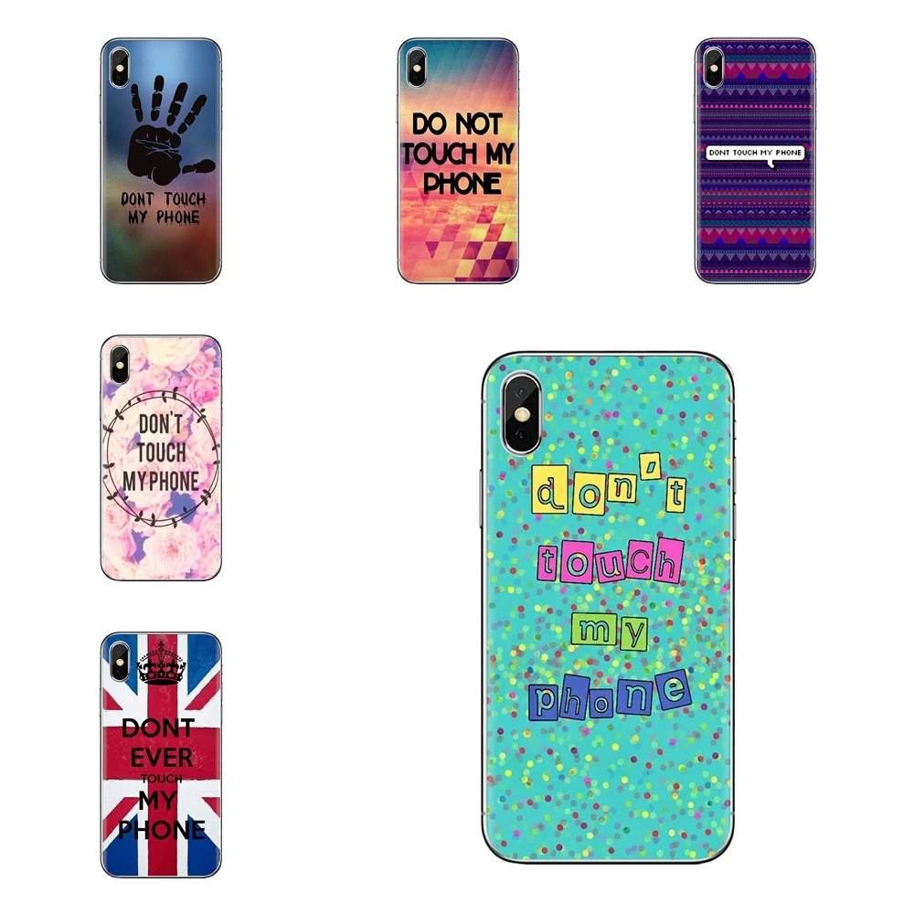 TPU Skin Cover For Samsung Galaxy S2 S3 S4 S5 MINI S6 S7 edge S8 S9 Plus Note 2 3 4 5 8 Coque Fundas don't touch my phone Poster |
