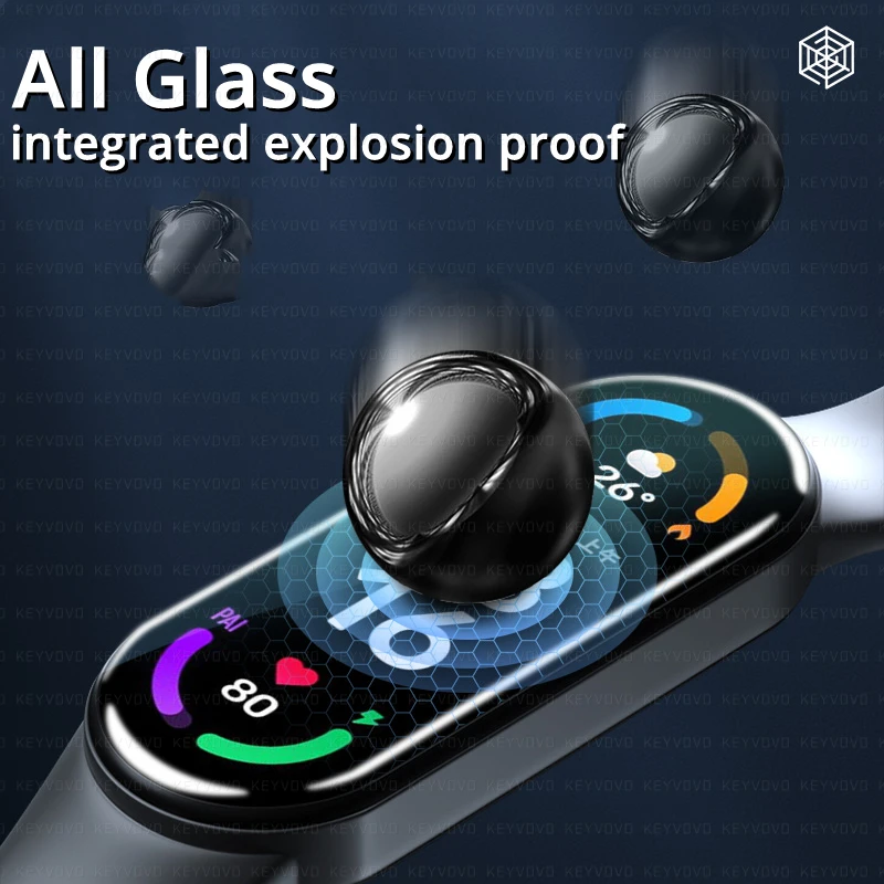 9D Protective Film Glass for Xiaomi Mi band 4 5 6 Full Cover for Mi band5 Smart Watchband Soft Screen Protector For Mi Band Case
