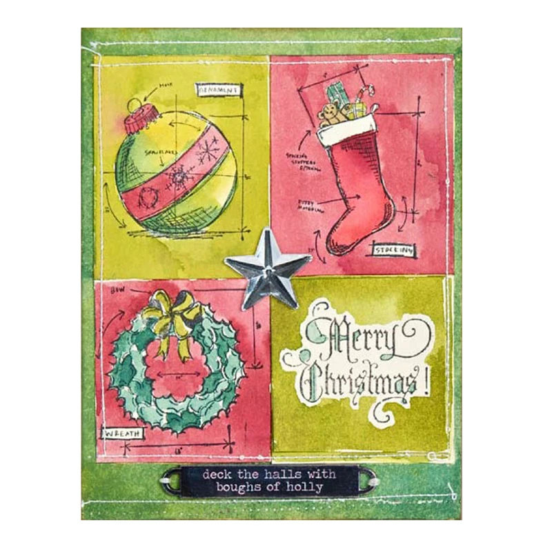 MP023 Merry Christmas прозрачные силиконовые штампы трафареты для DIY скрапбукинга высечки бумаги карты ремесленные штампы