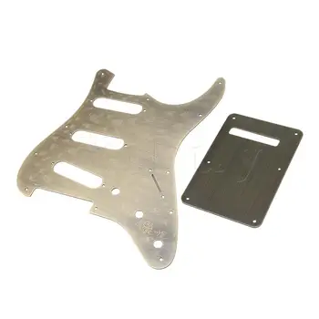

Yibuy Brone Aluminum Alloy Guitar Protective Pickguard With Rear Cover