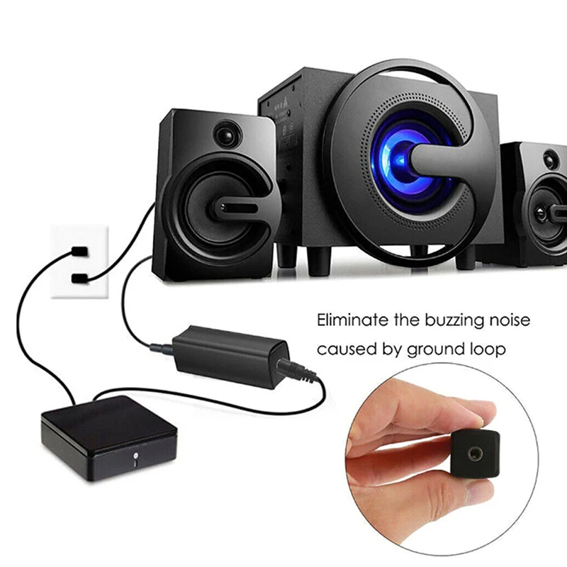 

3.5mm Aux Audio Noise Filter Ground Loop Noise Isolator for Car Stereo System Audio System Home Stereo Noise Filter