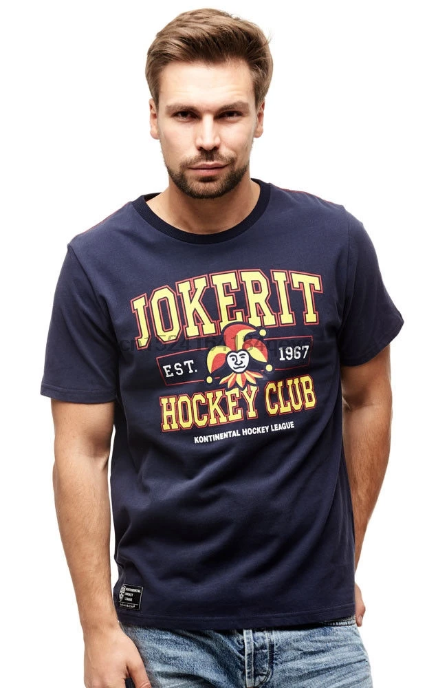 Футболка Jokerit Helsinki Hockey Club Khl темно-синего цвета | Мужская одежда