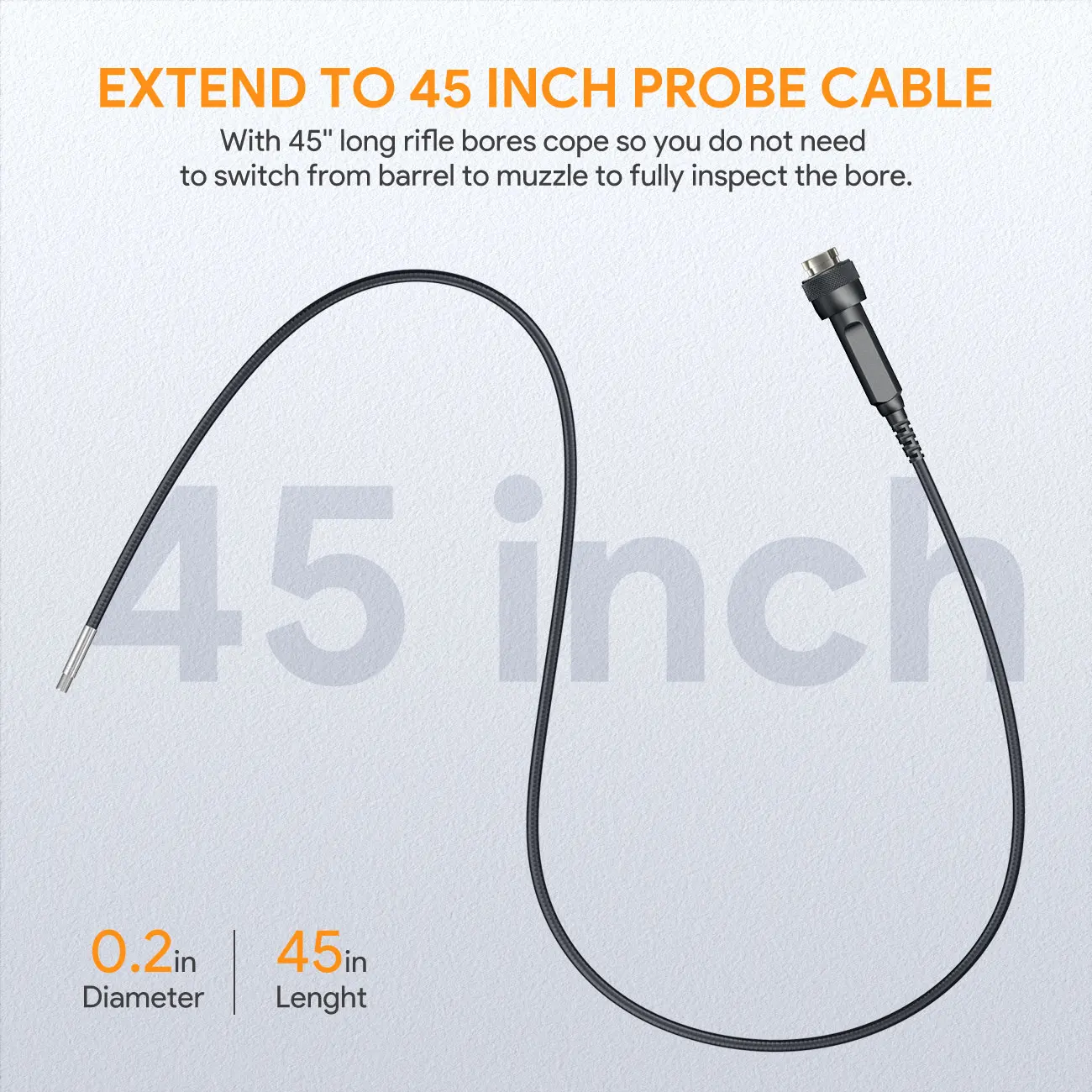 Teslong Rifle Endoscope Camera, Weapon Borescope Gun Inspection Camera Fit for .20 Caliber and Larger, NTG100+5Pcs Side Mirror 2